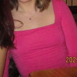 Wilfred Aritzia Lydia Top Pink Ruched Long Sleeve